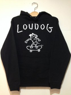 画像1: [LOU DOG] LOU DOG Skate プルパーカ -ブラック-