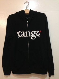 画像1: [range] range logo sweat zip hoody-Black- 