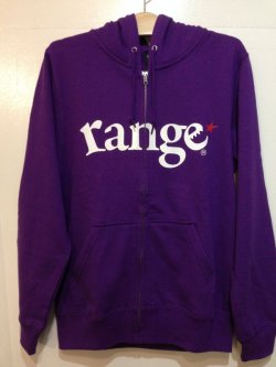 画像1: ※SALE50%OFF [range] range logo sweat zip hoody-Purple- ※Sサイズのみ