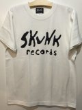 [SKUNK records]-FRONT Logo S/S TOPS-WHITE-