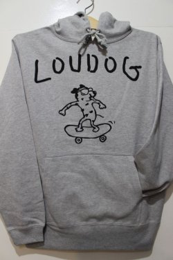 画像1: [LOU DOG] LOU DOG Skate プルパーカ -グレー-