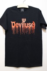 [DEVILUSE]Logo Blood T-shirts -Black-※Mサイズのみ