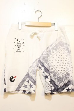 画像1: [range] pile bandanna print shorts -white-