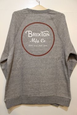 画像3: 【BRIXTON】WHEELER CREW FLEECE -HGRY/BR-※Mサイズのみ