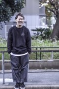 【BRIXTON】WHEELER CREW FLEECE -BLK/WHT-