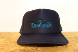 画像1: [Deviluse]Logo Mesh Cap-Navy-