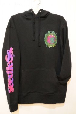 画像1: ☆SALE50%OFF[seedleSs]sd fluorescence leef hoody-Black-