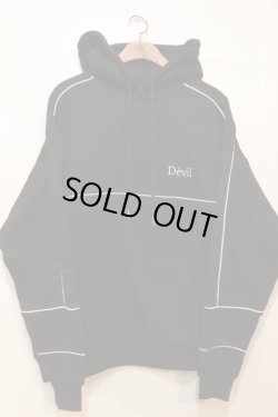 画像1: ※SALE50%OFF [Deviluse]Piping Pullover Hooded -Black-　※Lサイズのみ