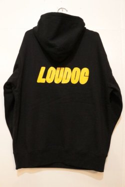 画像1: [LOU DOG] LOU DOG ロゴ プルパーカ -Black-