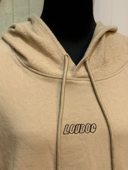 画像4: [LOU DOG] LOU DOG半袖スウェットパーカー-Beige-　※ワンサイズ