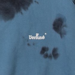 画像2: [Deviluse] Small Logo Tiy Dye Crewneck -Blue-