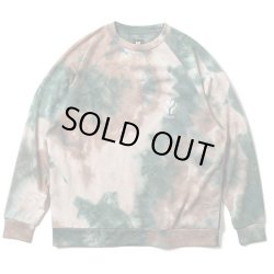 画像1: [Deviluse] Tie Dye Crewneck -Green- ※Lサイズのみ