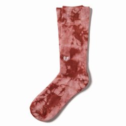 画像1: [DEVILUSE]Tie Dye Socks-Red-