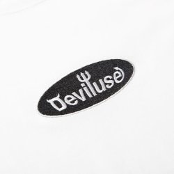 画像2: [DEVILUSE] Oval Logo Big T-shirts-White-