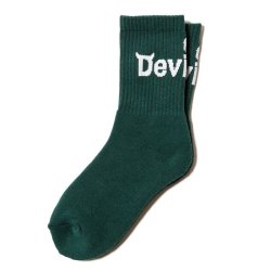 画像1:  [DEVILUSE]Logo Short Socks-Green-
