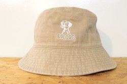 画像2: [LOU DOG]BUCKET HAT loudog -ブラック/ベージュ-