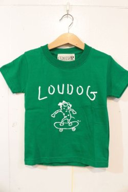 画像1: [LOU DOG] LOU DOG skate KIDS Tee(100cm/110cm/120cm/130cm) -グリーン-