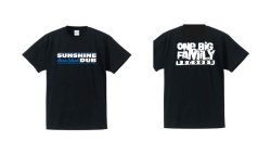 画像1: [SUNSHINE DUB] ONE SHOTロゴTシャツ -Black-