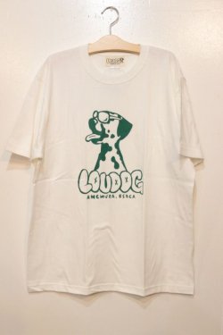 画像1: [LOU DOG] LOU DOG S/STee -バニラホワイト/グリーン- 