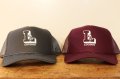 [LOU DOG] L rogo Mesh CAP  -Charcoal/Burgundy-