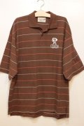 [LOU DOG] LOU DOG ボーダーTee -Brown-襟あり！　※Lサイズのみ