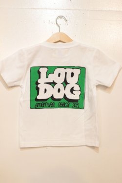 画像1: [LOU DOG] LOU DOG 四角ロゴ KIDS Tee(100cm/110cm/120cm/130cm/140cm/150cm) -ホワイト-