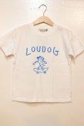 [LOU DOG] LOU DOG skate KIDS Tee(100cm/110cm/120cm/130cm) -ホワイト/ブルー-