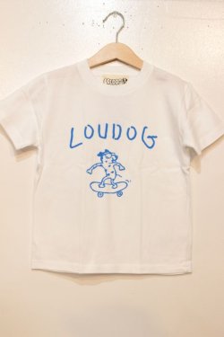 画像1: [LOU DOG] LOU DOG skate KIDS Tee(100cm/110cm/120cm/130cm) -ホワイト/ブルー-