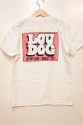 [LOU DOG] LOU DOG 四角ロゴ KIDS Tee(100cm/110cm/120cm/130cm/140cm/150cm) -ホワイト/ピンク-