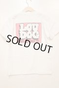 [LOU DOG] LOU DOG 四角ロゴ KIDS Tee(100cm/110cm/120cm/130cm/140cm/150cm) -ホワイト/ピンク-