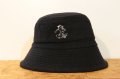 [LOU DOG] BUCKET フリースHAT -ブラック- 