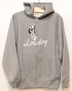 画像1: [LOU DOG] LOUDOGフルジップパーカ　-Gray-