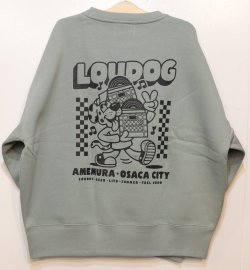 画像2: [LOU DOG] LOUDOGビッグスウェット L/S -スモーキーグリーン-