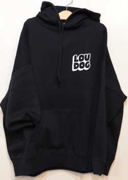 画像1: [LOU DOG] LOUDOGワイドプルパーカ L/S -ネイビー- ※裏起毛　XLサイズのみ