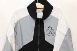 画像2: [LOU DOG] NYLON JAKET -Black/White/Blue- ※ワンサイズのみ