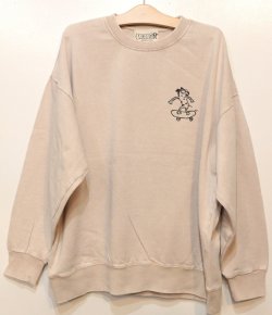 画像1: [LOU DOG] LOUDOG skateスウェット L/S -ダメージナチュラル-