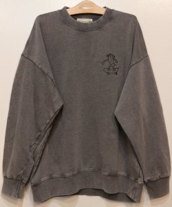 画像1: [LOU DOG] LOUDOG skateスウェット L/S -ダメージヘザーグレー-