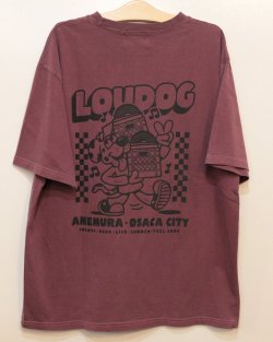 画像2: [LOU DOG] LOUDOG RECORDS S/STee -burgundy-