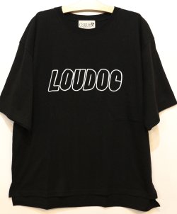 画像1: [LOU DOG] LOUDOGビッグロゴTシャツ -ブラック-