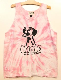 画像1: [LOU DOG] LOUDOG タイダイタンクトップ -ホワイト/ピンク-※Lサイズ