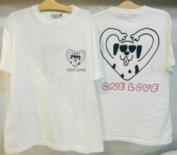 画像1: [LOU DOG] LOUDOG "ONE LOVE" S/S Tee -バニラホワイト- ※約10日後に発送致します！