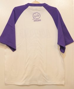 画像2: [LOU DOG] LOU DOG ラグランTee -ホワイト/パープル- 
