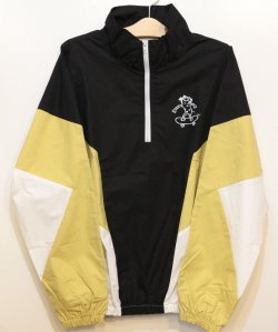 画像1: [LOU DOG] NYLON Half JAKET -Black/Yellow/White- ※ワンサイズのみ