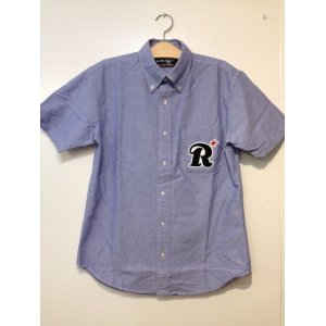 画像: ☆SALE30％OFF ［range] big R pile wappen B.D. shirts  -Blue- ※Mサイズのみ
