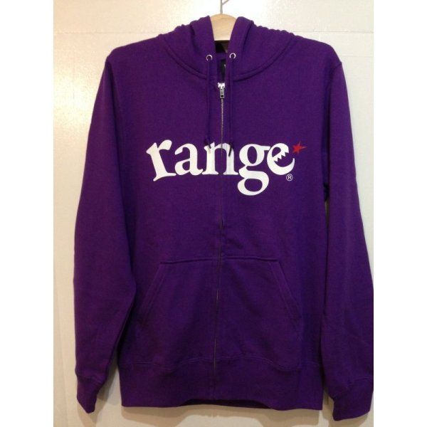 画像1: ※SALE50%OFF [range] range logo sweat zip hoody-Purple- ※Sサイズのみ (1)