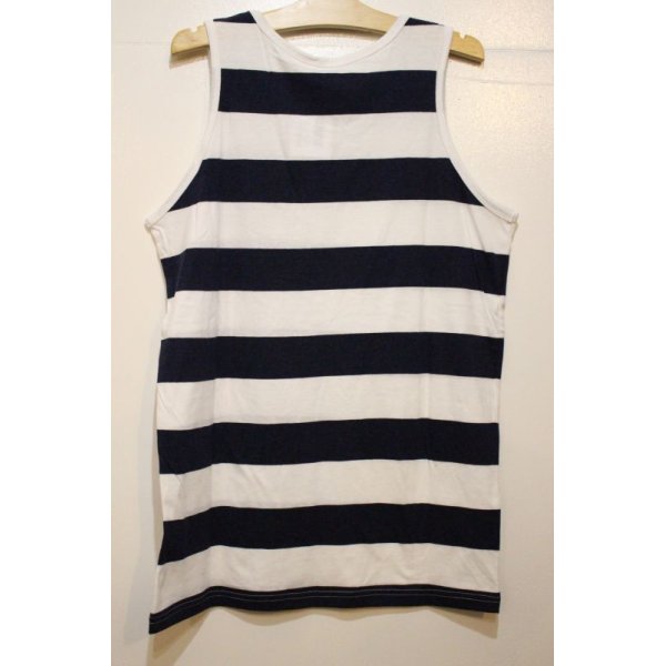 画像3: ☆SALE３０％OFF[Deviluse] Deviluse Border Tank Top -White/Navy-　※XLサイズ (3)