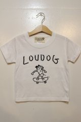 画像: [LOU DOG] LOU DOG skate KIDS Tee(90cm / 100cm/110cm/120cm/130cm) -ホワイト-