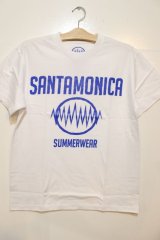 画像: [SANTAMONICA SUMMER WEAR] SMSW logo Tee -White/Blue-