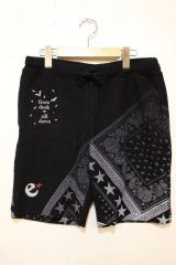 画像: [range] pile bandanna print shorts -black-