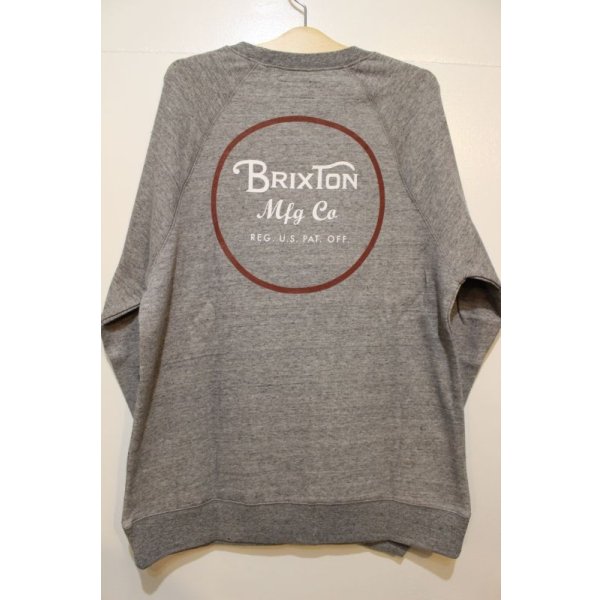 画像3: 【BRIXTON】WHEELER CREW FLEECE -HGRY/BR-※Mサイズのみ (3)